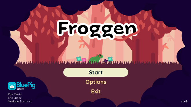 Froggen title screen